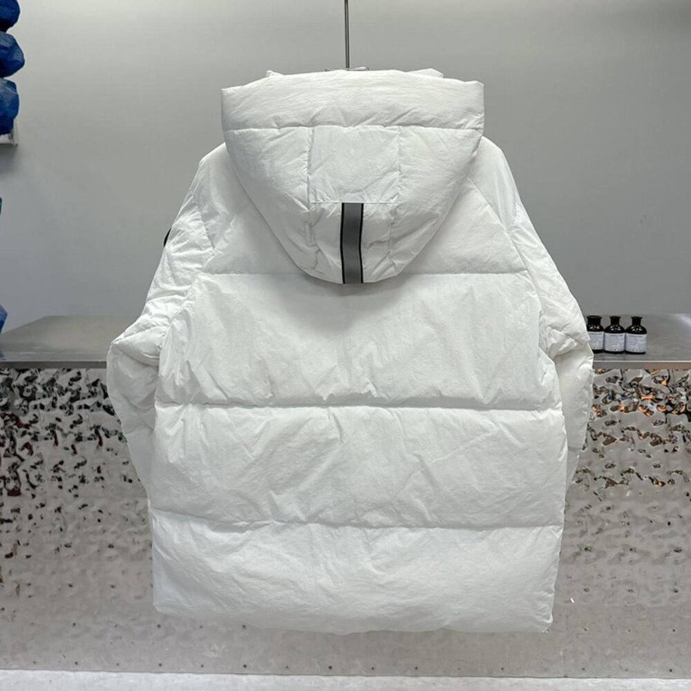 Canada Goose Hooded White Down Jacket - Picture 6 of 9